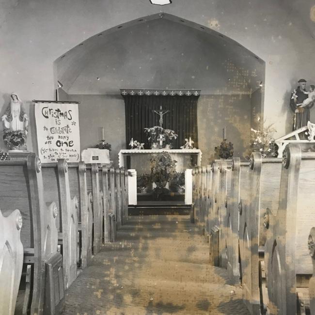 St Anthony's Interior B&W